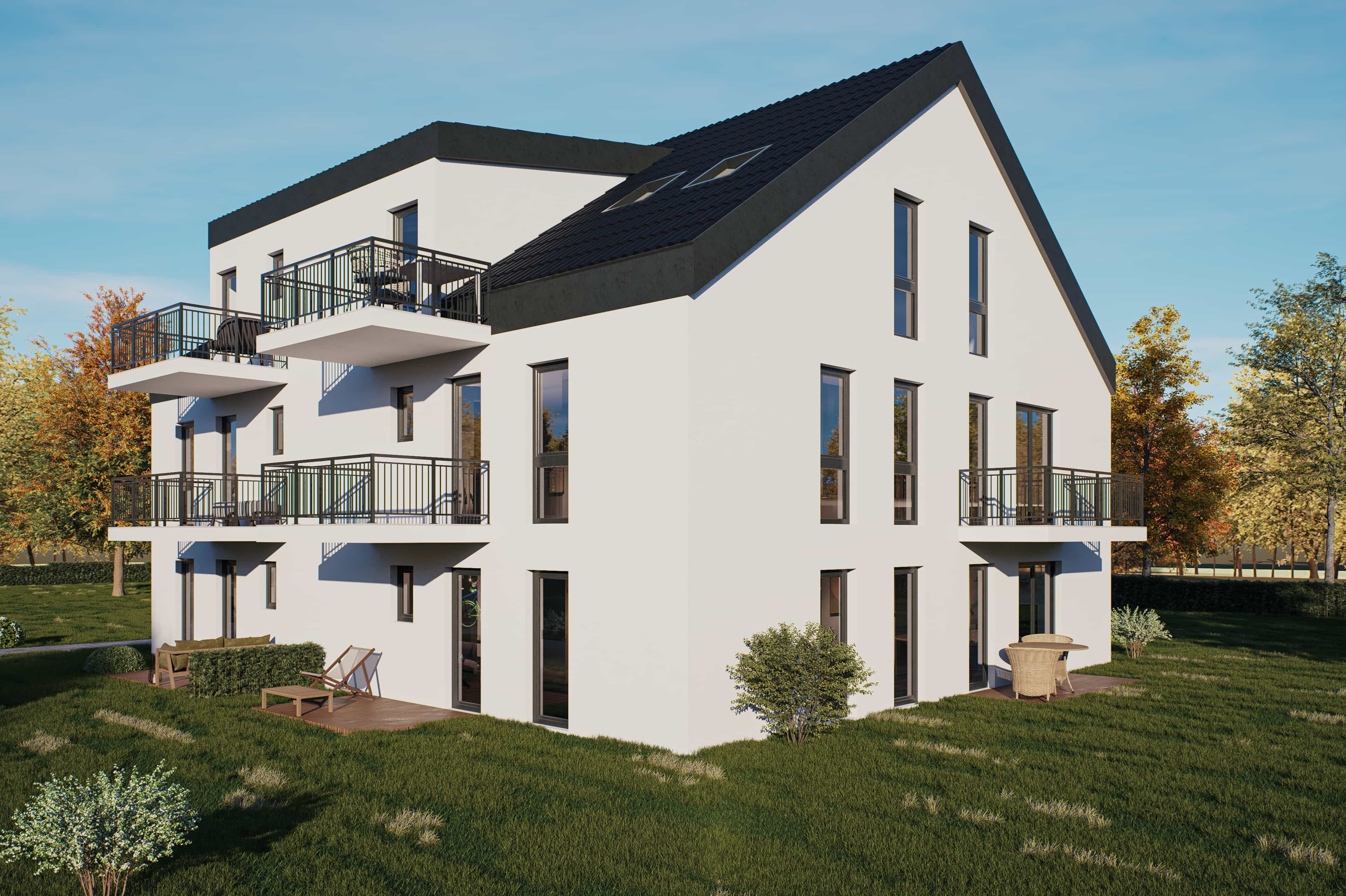 Kapitalanlage Neubau Ingolstadt – Außenansicht mit QNG Zertifizierung Szene 2